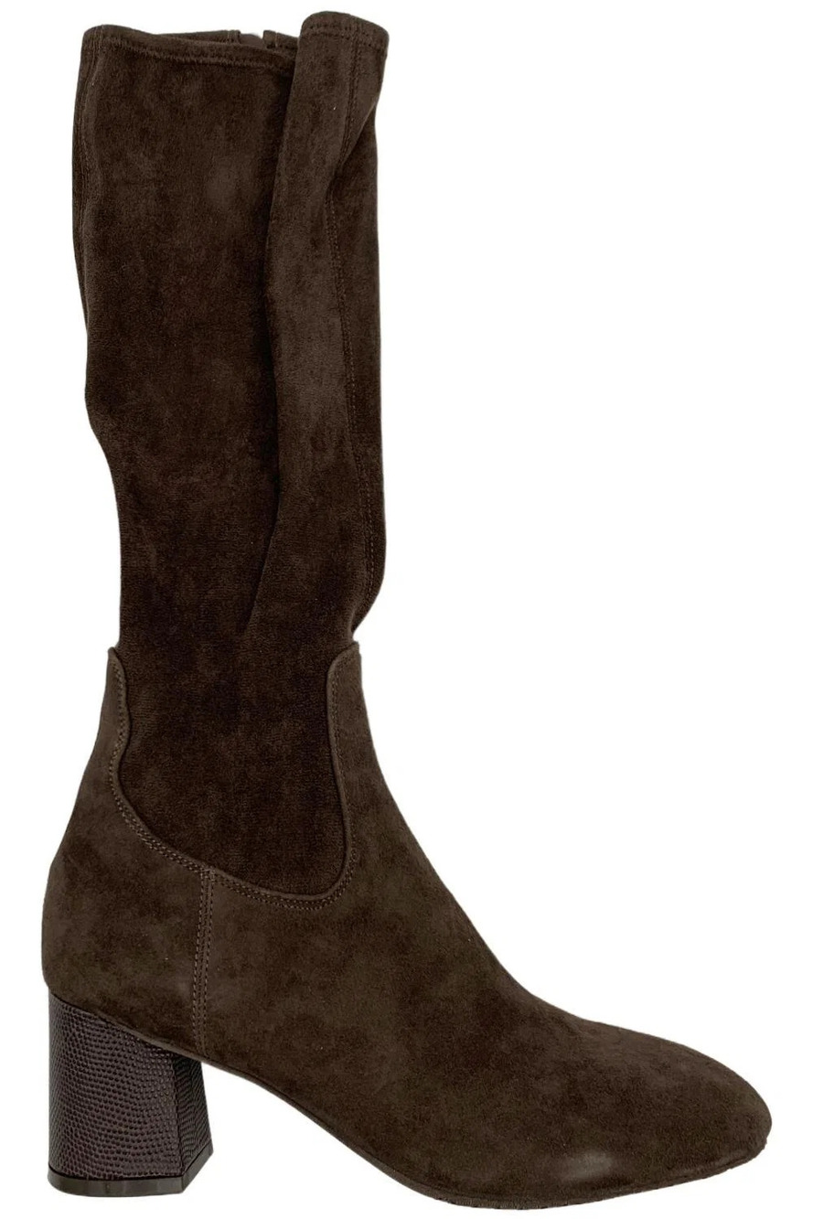 NYDJ Women's Taluha Streth Suede Medium Tall Boots Coffee - Medium